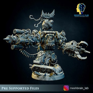 3D Printed Ork Warlord boss by Meshbrain Lab Miniatures