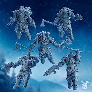 3D gedruckter Tempest Wolves Squad x5 von DakkaDakka Mininatures