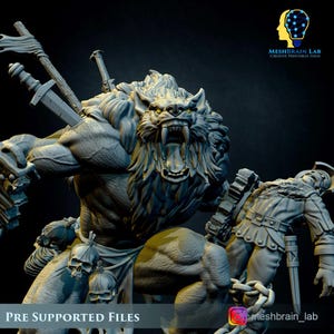 3D Printed Monstrous Werewolf by Meshbrain Labs