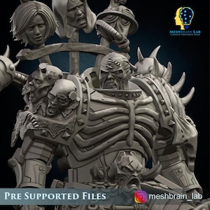 3d Printed Doom Marine Executor Lord By Meshbrain Labs Miniatures