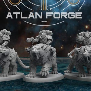 3D Printed Sabertooth Riders x3 by Atlan Forge
