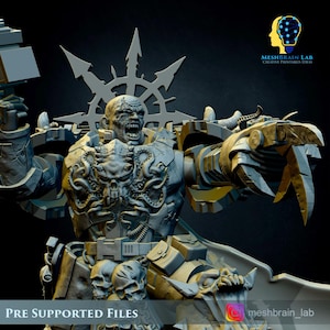 3D Printed Doom Marine Commander by Meshbrain Labs Miniature