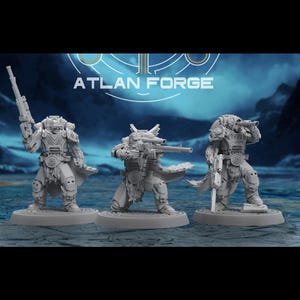 3D Printed Asgardian Snipers X3 by Atlan Forge