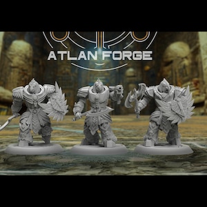 3d Printed Aegyptus Horai Veterans x3 by Atlan Forge Miniatures