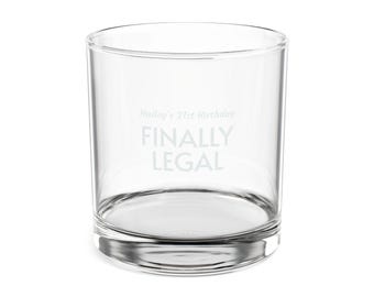 Vaso de whisky finalmente legal / Vaso Rocks grabado de 10.5 oz