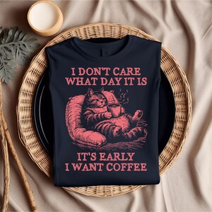 Cat Coffee Shirt Design: Funny Svg, Png, Jpg Files (Digital Download)