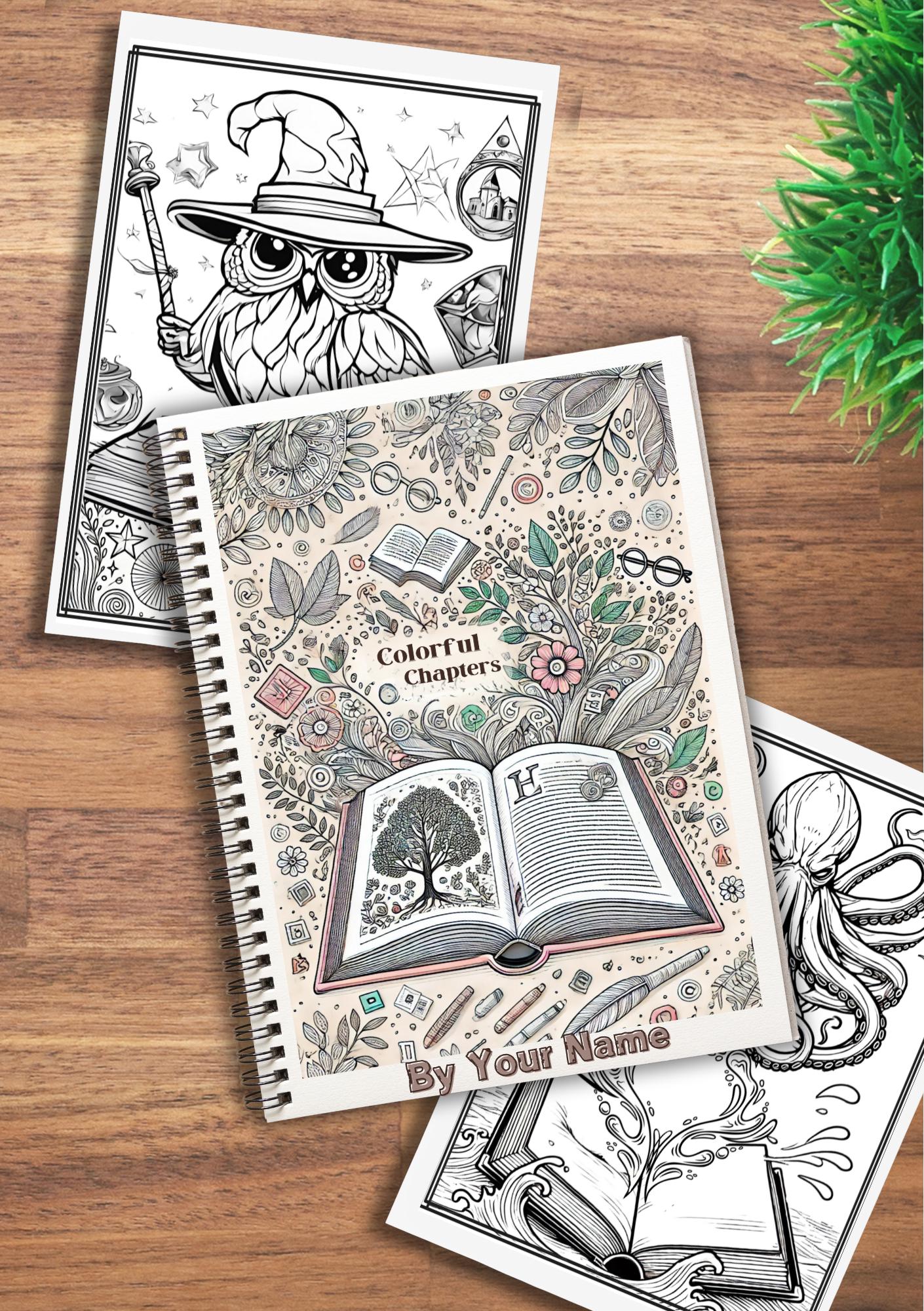 Personalized Fantasy Themed Coloring Book Colorful Chapters Fantasy ...