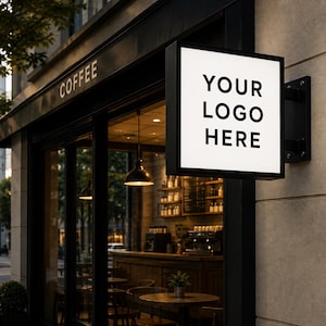 Niestandardowy podświetlany szyld firmowy, dwustronny wyświetlacz witrynowy, spersonalizowane pudełko świetlne z logo, wisząca tablica reklamowa, restauracja-kawiarnia S