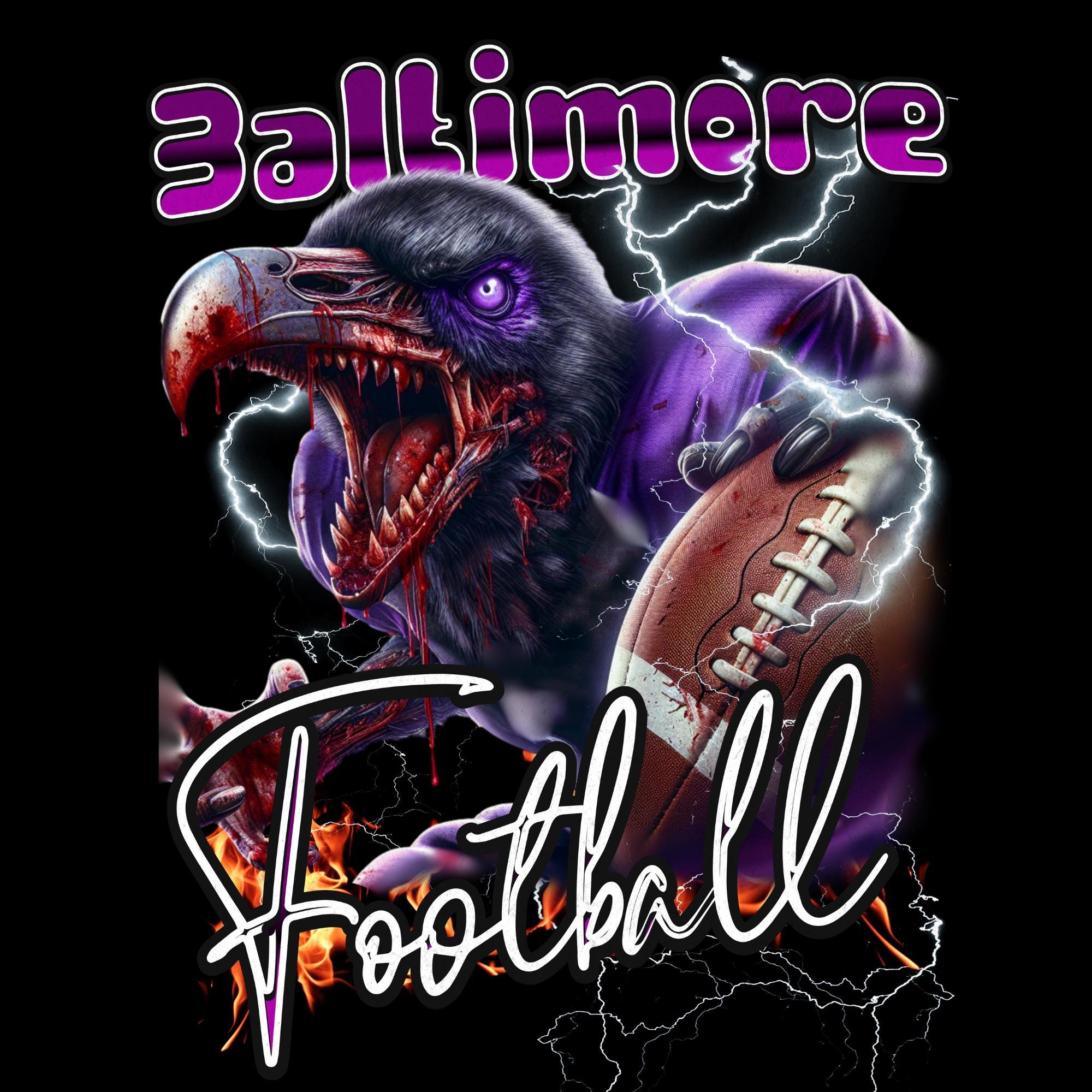 Baltimore Football Raven PNG: Game Day Clipart (Digital Download)