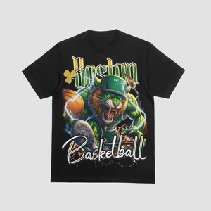 Boston Basketball PNG: Vintage Green Mascot Clipart (3500x4500px)