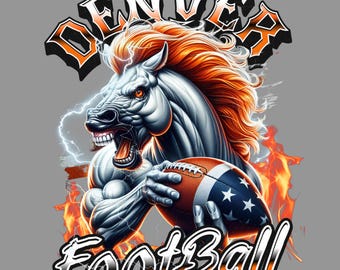 Denver Football Mascot PNG: Game Day Design (Digital Download)