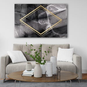 Modern Marble Wall Art, Marble Tempered Glass Art, Glass Wall Art, Wall Hanging, Large Wall Art, Abstract Wall Decor, Golden Tempered Glass