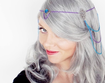 Fun and Funky Blue and Purple Circlet