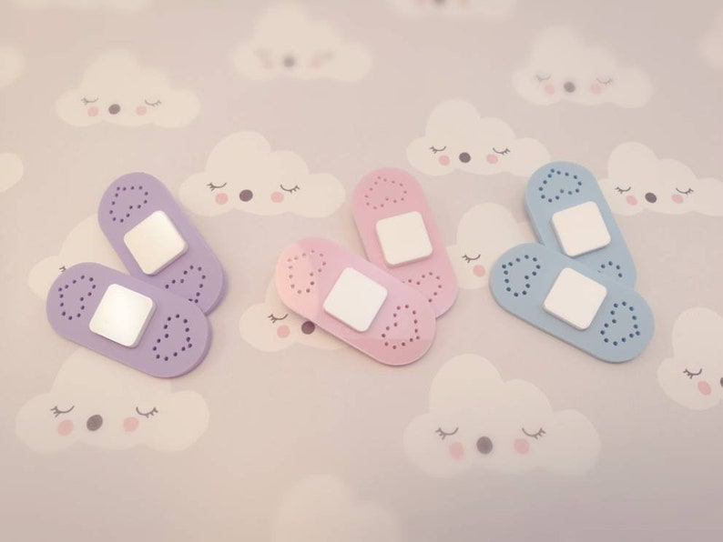 Kawaii pastel bandaid hair clips menhera fashion medical Etsy