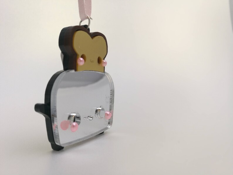 Little Toaster kawaii necklace cute keychain kawaii bread Etsy