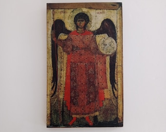Archangel Michael Orthodox Christian Wooden Icon  | Handmade
