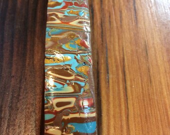 Polymer clat barrette or scarf clip