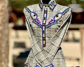 western show shirt m size and pad oversize showmanship horsemanship