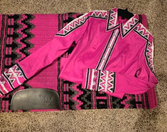 Pink Western Show Shirt, Women's Size M, Horsemanship Apparel