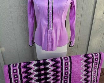 western show shirt purple l size and matching pad over sized