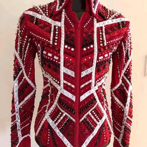 Red Custom western show jacket