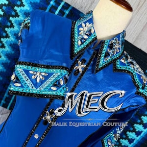 Camisa de estilo western para mujer y almohadilla a juego para equitación.