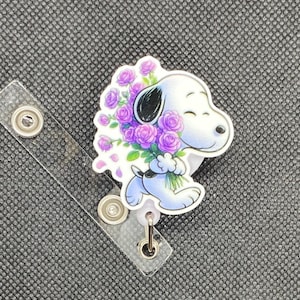 Puppy with flowers