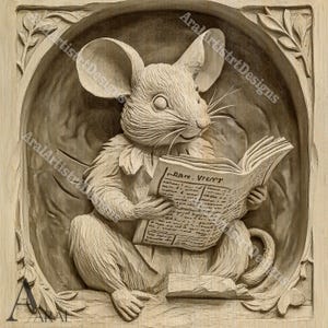 3D-muis optische illusie graveren ontwerpbestanden voor lasersnijden en knutselen