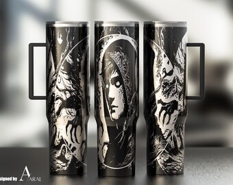 Gothic Boy Tumbler Wrap SVG: Laser Engraving File for 40oz Tumbler (Digital Download