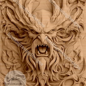 Devilish 3D Illusion Engraving Design Files for Laser Cutting and Crafting Projects