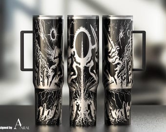 Combat Warrior Tumbler Wrap SVG: Battle Scene Laser Engraving (Digital Download, 40oz Tumbler Design)
