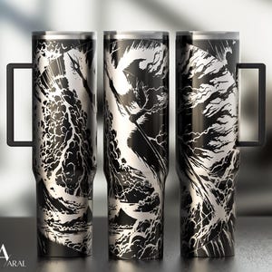 Heavy Metal Tribut 40 Unzen Tumbler Wrap SVG, Lasergravurdatei, Heavy Metal Full Wrap Design, digitaler Download, Tumbler Wrap SVG