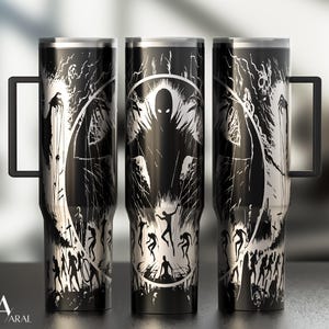 Metal Tribute 40oz Tumbler Wrap SVG, Laser Gravierdatei, Heavy Metal Full Wrap Design, digitaler Download, Tumbler Wrap SVG