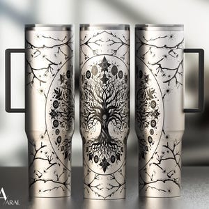 Tree of Life Tumbler Wrap SVG, Laser Engraving File, Tree of Life Tumbler SVG Full Wrap Design, Digital Download, Tumbler Wrap SVG for 40oz