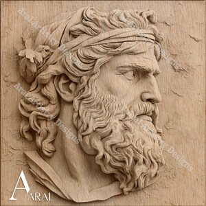 Zeus 3D Illusion Lasergravur Datei - Brennbereit PNG Geeignet für Lightburn, XTool und Glowforge | Sofort Download