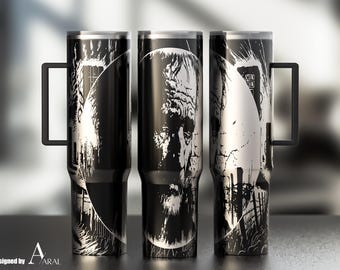 Gritty Cowboy Tumbler Wrap SVG: Laser Engraving File for 40oz Tumblers (Digital Download)