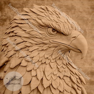 3D Eagle Illusion Gravure-ontwerpbestanden voor lasersnij- en CNC-projecten
