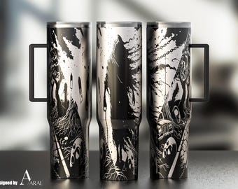 Nightmare Tumbler Wrap SVG: Horror Laser Engraving Design (40oz Tumbler, Digital Download)