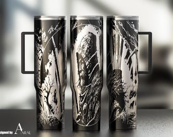 Hunter Tumbler Wrap SVG, Laser Engraving File, Bowman Full Wrap Design, Digital Download, 40oz Tumbler Wrap SVG