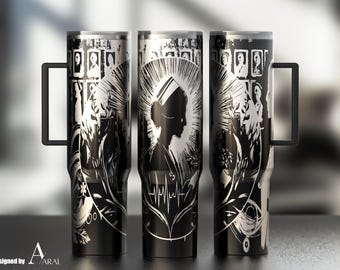 Nurse Tribute 40oz Tumbler Wrap SVG, Laser Engraving File, Medical Hero Full Wrap Design, Digital Download, Tumbler Wrap SVG