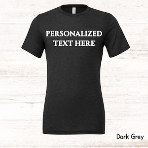 T-shirt met aangepaste tekst: gepersonaliseerd unisex shirt, bijbelcitaat cadeau