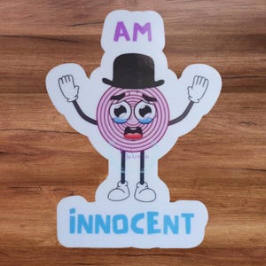 Suis innocent autocollant | Oignon qui pleure | Autocollant en vinyle | Stickers rigolos