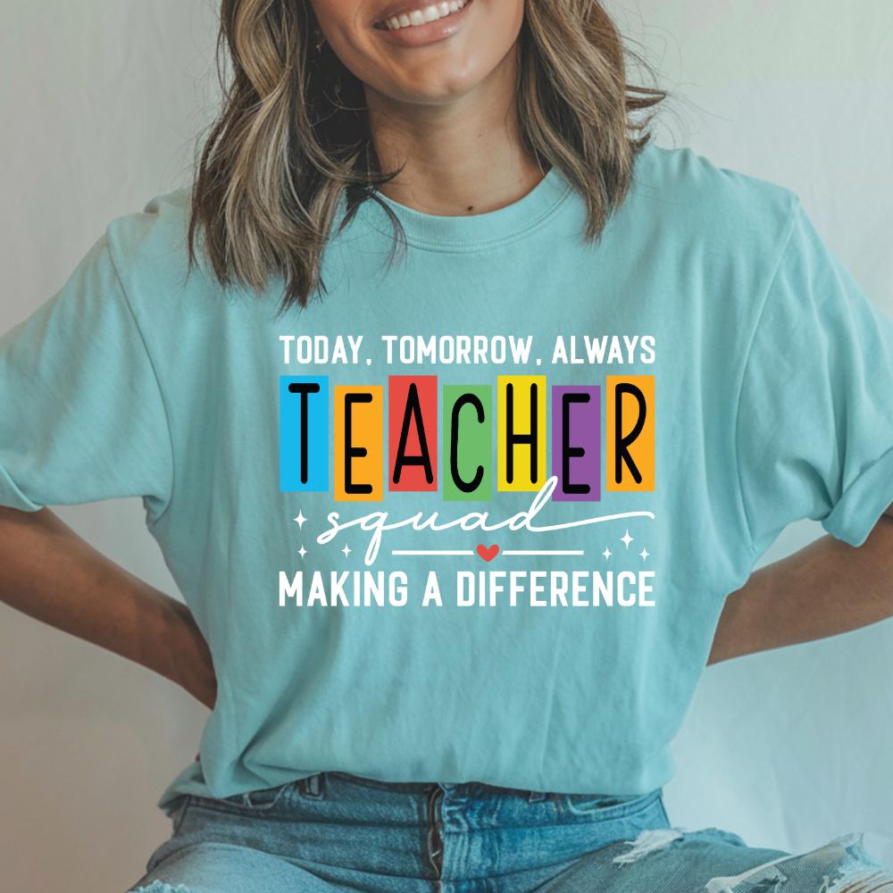 Teacher Squad PNG – Colorful Teacher Team Design, Back to School Shirt ...