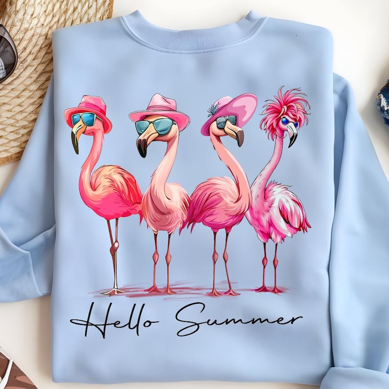 Summer Flamingo PNG: Beach Vibes Graphic (Digital Download) image 4