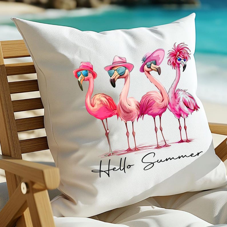 Summer Flamingo PNG: Beach Vibes Graphic (Digital Download) image 8