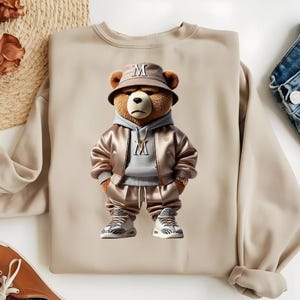 Streetwear Bear PNG – Cool Urban Style Hip Hop Digital Download Clipart