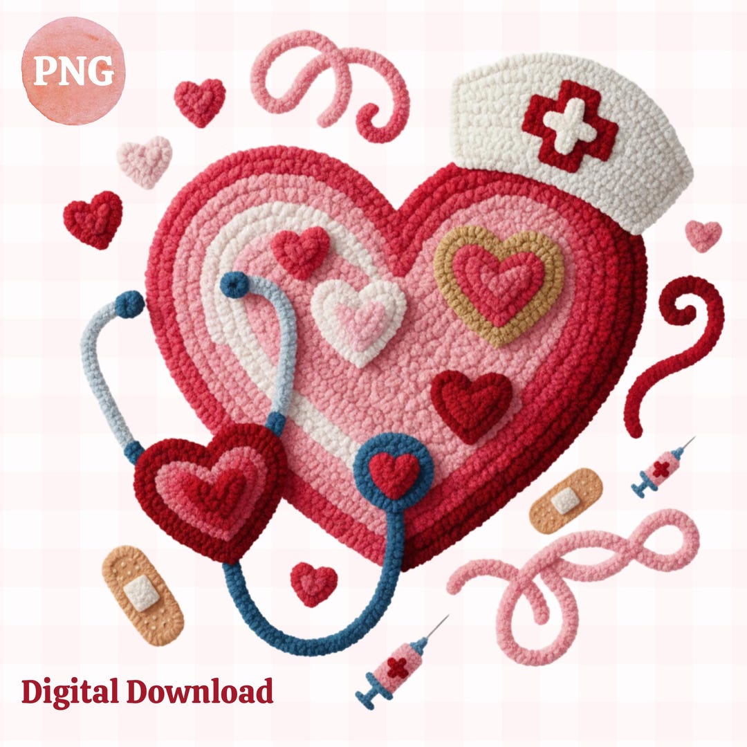 Valentine Nurse PNG, Cute Nurse Heart Design, Nurse Valentine PNG ...