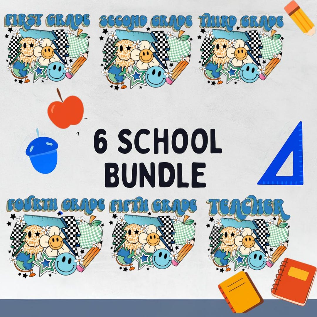 Back to School SVG Bundle: Teacher & Grade Level Designs (digital ...