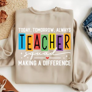 Teacher Squad PNG – Colorful Teacher Team Design, Back to School Shirt ...