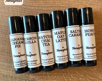Vintage Natural Lip Balm Cocoa Butter, Flavored Chapstick, Choose Your Own, Small Gifts For Mom, Friends, Besties, Birthday, Christmas